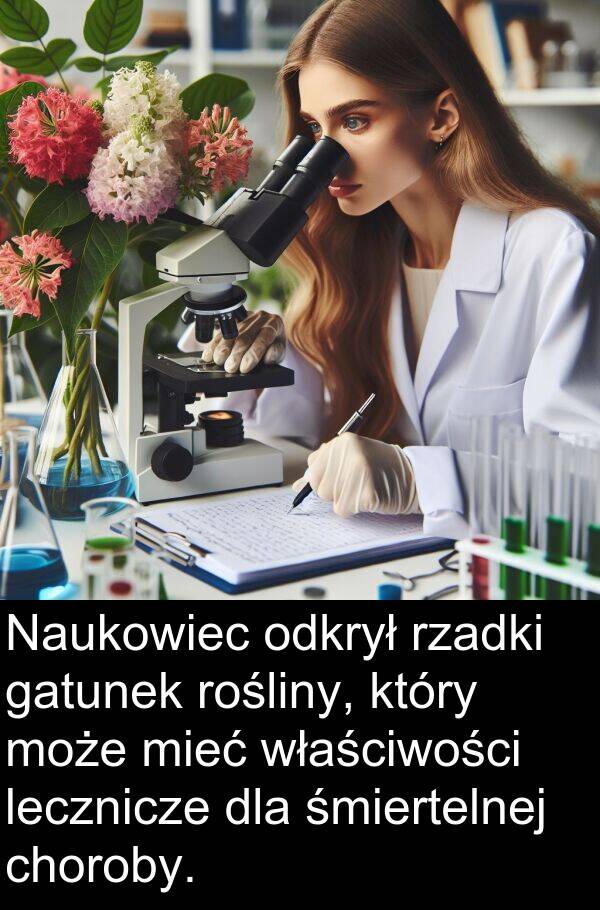 właściwości: Naukowiec odkrył rzadki gatunek rośliny, który może mieć właściwości lecznicze dla śmiertelnej choroby.