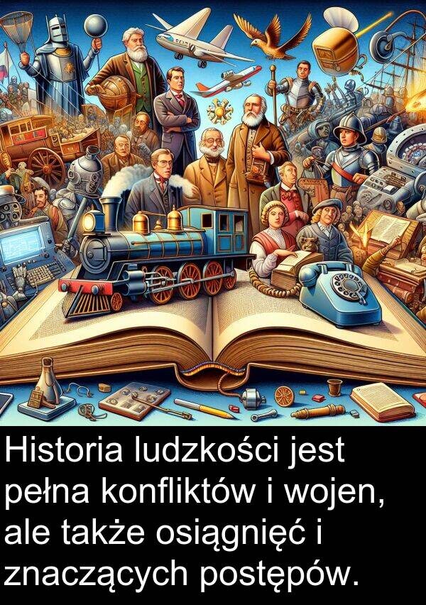 znaczących: Historia ludzkości jest pełna konfliktów i wojen, ale także osiągnięć i znaczących postępów.