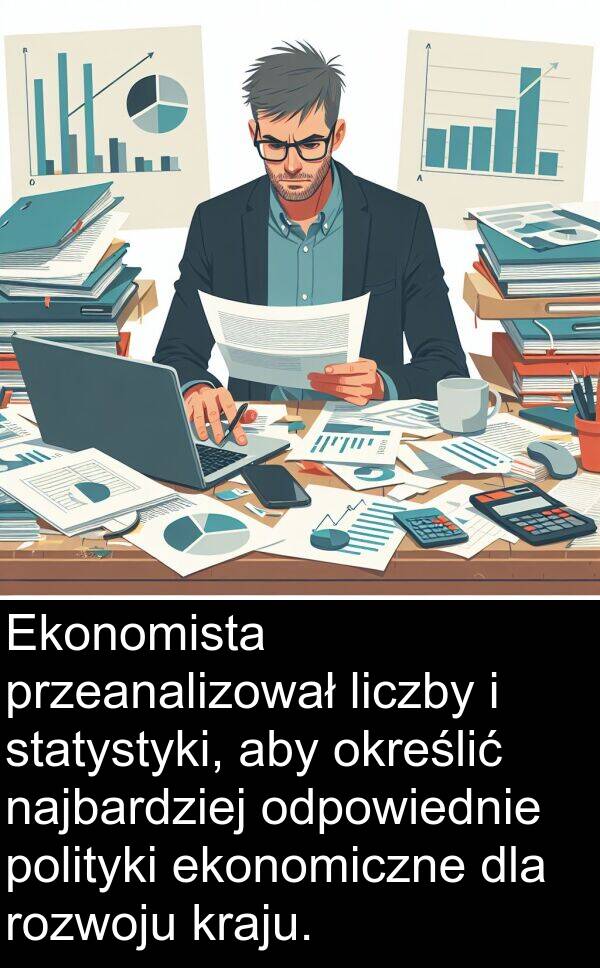 przeanalizował: Ekonomista przeanalizował liczby i statystyki, aby określić najbardziej odpowiednie polityki ekonomiczne dla rozwoju kraju.