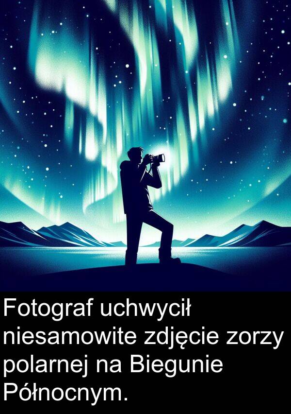 zdjęcie: Fotograf uchwycił niesamowite zdjęcie zorzy polarnej na Biegunie Północnym.