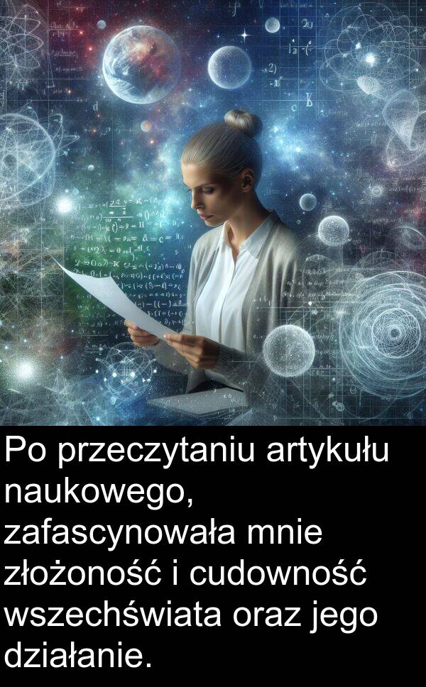 przeczytaniu: Po przeczytaniu artykułu naukowego, zafascynowała mnie złożoność i cudowność wszechświata oraz jego działanie.