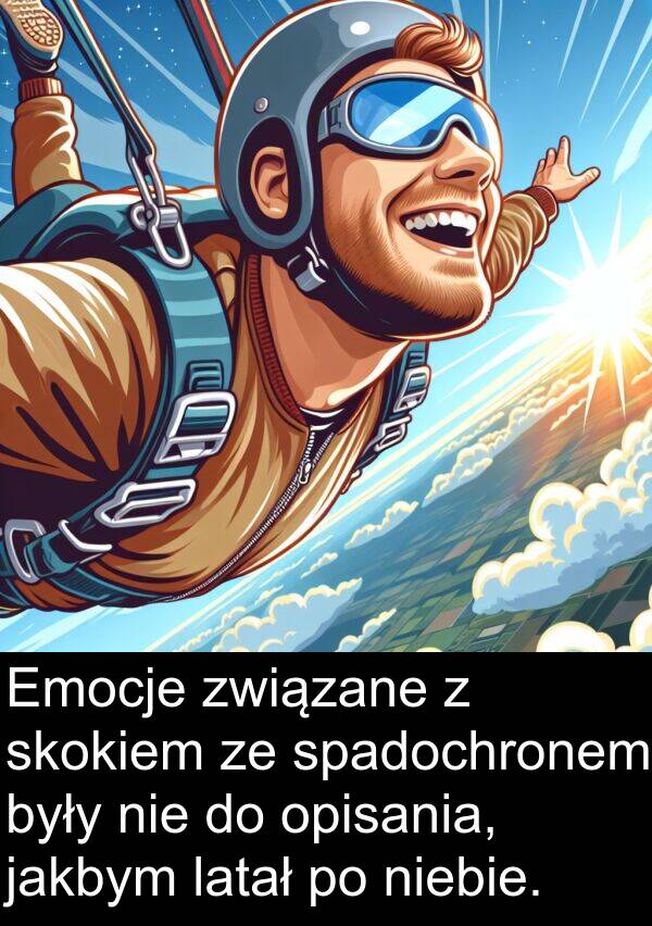 związane: Emocje związane z skokiem ze spadochronem były nie do opisania, jakbym latał po niebie.