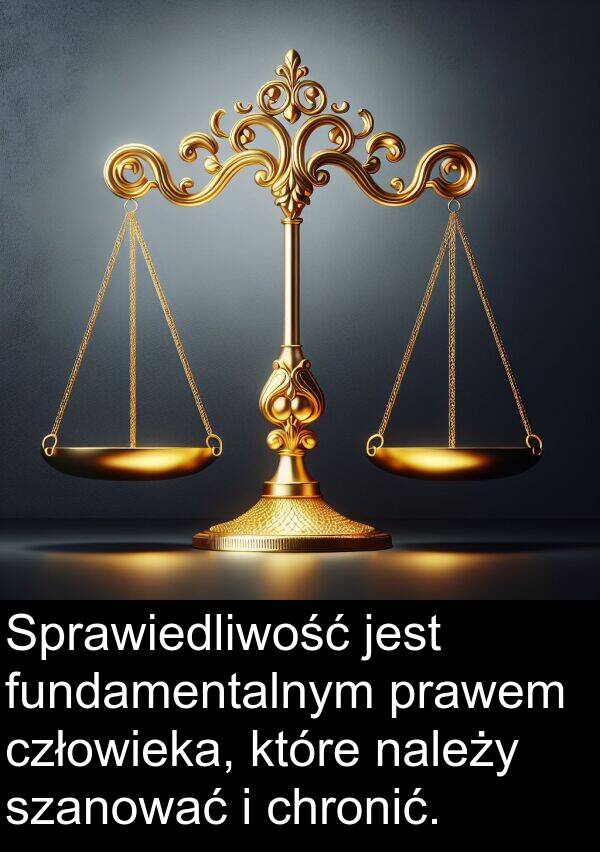 prawem: Sprawiedliwość jest fundamentalnym prawem człowieka, które należy szanować i chronić.