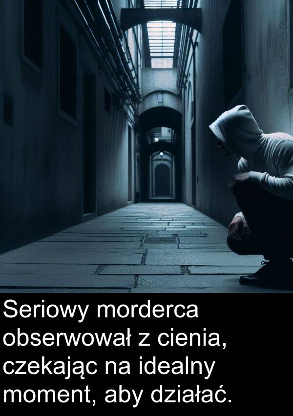 idealny: Seriowy morderca obserwował z cienia, czekając na idealny moment, aby działać.