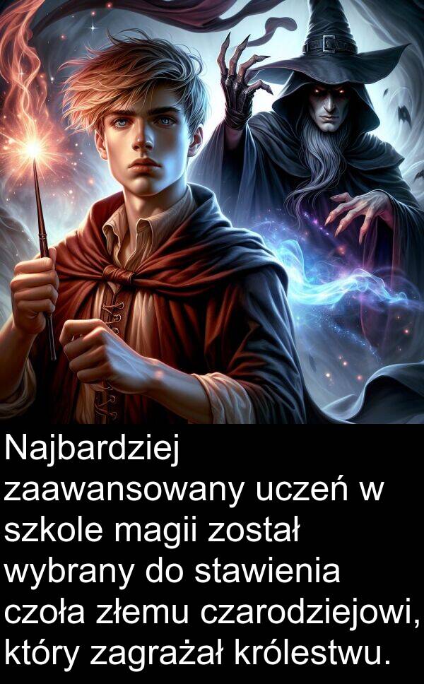 został: Najbardziej zaawansowany uczeń w szkole magii został wybrany do stawienia czoła złemu czarodziejowi, który zagrażał królestwu.