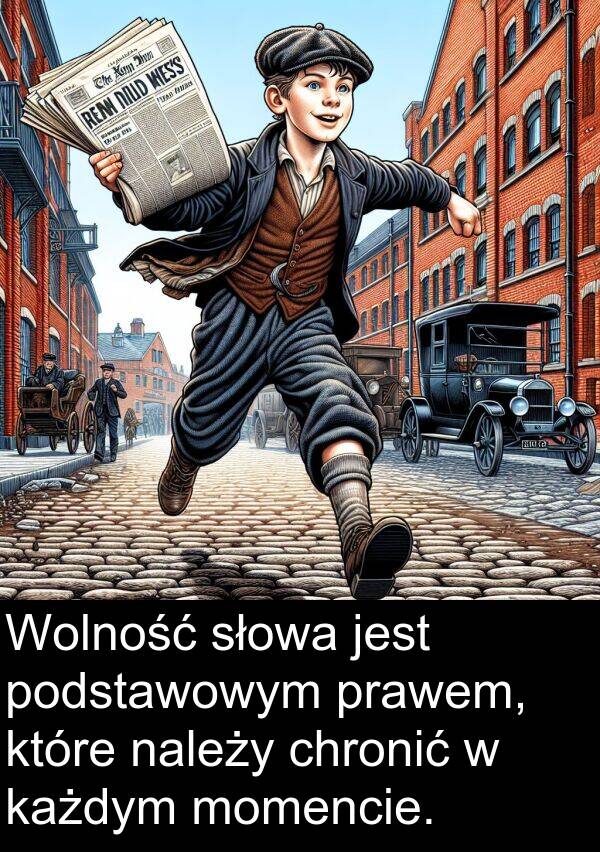 prawem: Wolność słowa jest podstawowym prawem, które należy chronić w każdym momencie.