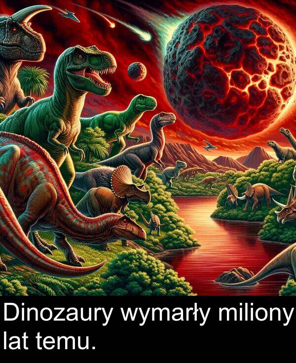 temu: Dinozaury wymarły miliony lat temu.