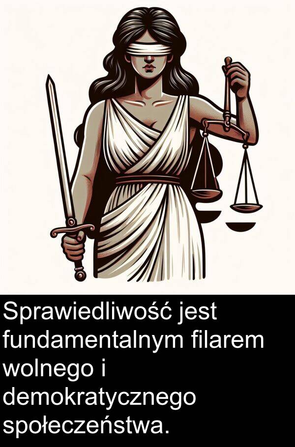 filarem: Sprawiedliwość jest fundamentalnym filarem wolnego i demokratycznego społeczeństwa.