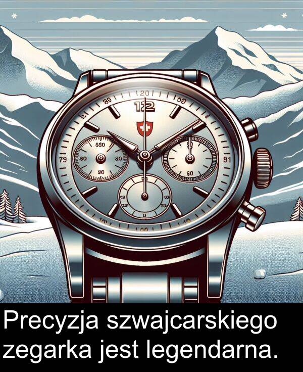 zegarka: Precyzja szwajcarskiego zegarka jest legendarna.