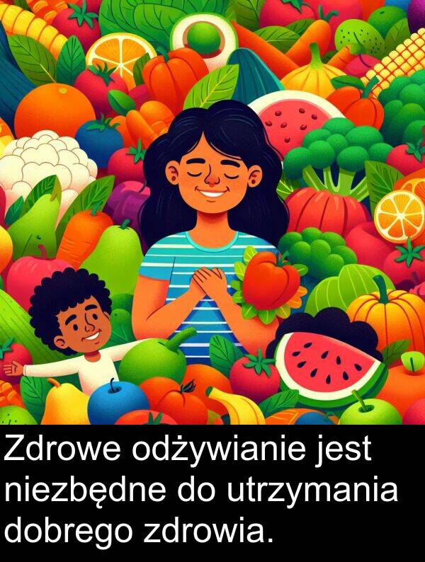 zdrowia: Zdrowe odżywianie jest niezbędne do utrzymania dobrego zdrowia.