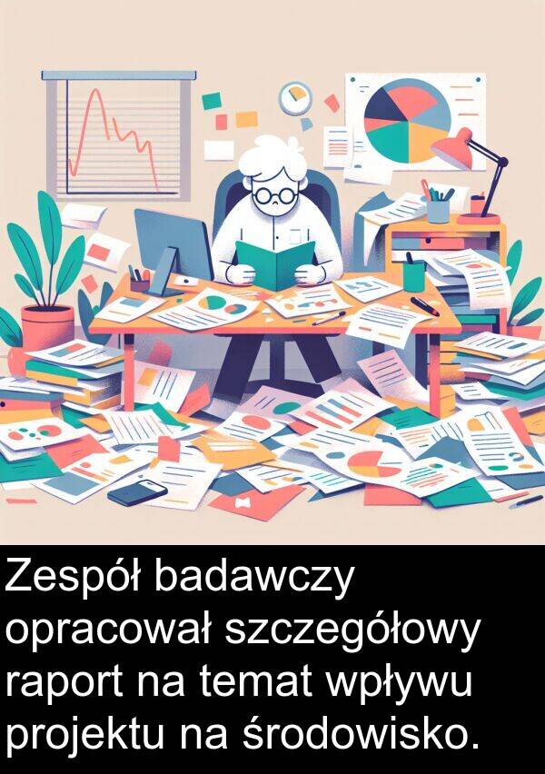 projektu: Zespół badawczy opracował szczegółowy raport na temat wpływu projektu na środowisko.