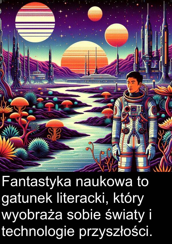 przyszłości: Fantastyka naukowa to gatunek literacki, który wyobraża sobie światy i technologie przyszłości.