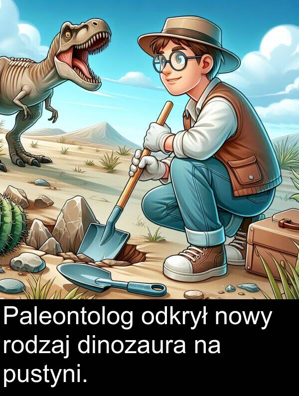 pustyni: Paleontolog odkrył nowy rodzaj dinozaura na pustyni.