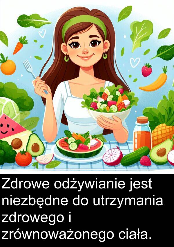 zdrowego: Zdrowe odżywianie jest niezbędne do utrzymania zdrowego i zrównoważonego ciała.