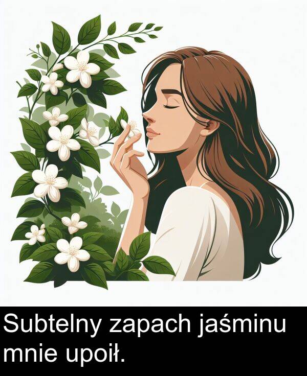 jaśminu: Subtelny zapach jaśminu mnie upoił.