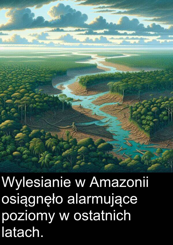 poziomy: Wylesianie w Amazonii osiągnęło alarmujące poziomy w ostatnich latach.