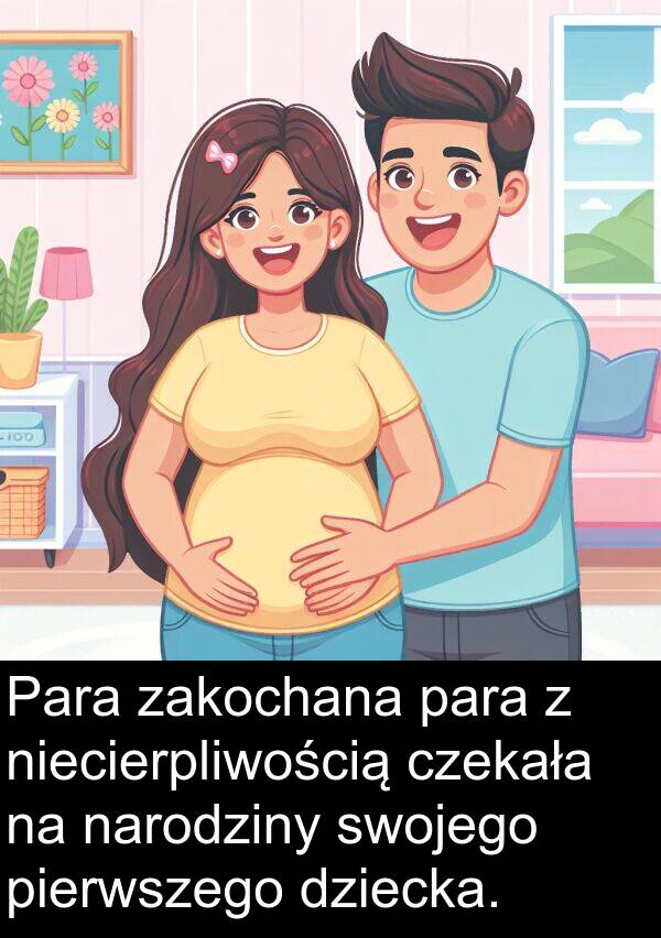 pierwszego: Para zakochana para z niecierpliwością czekała na narodziny swojego pierwszego dziecka.
