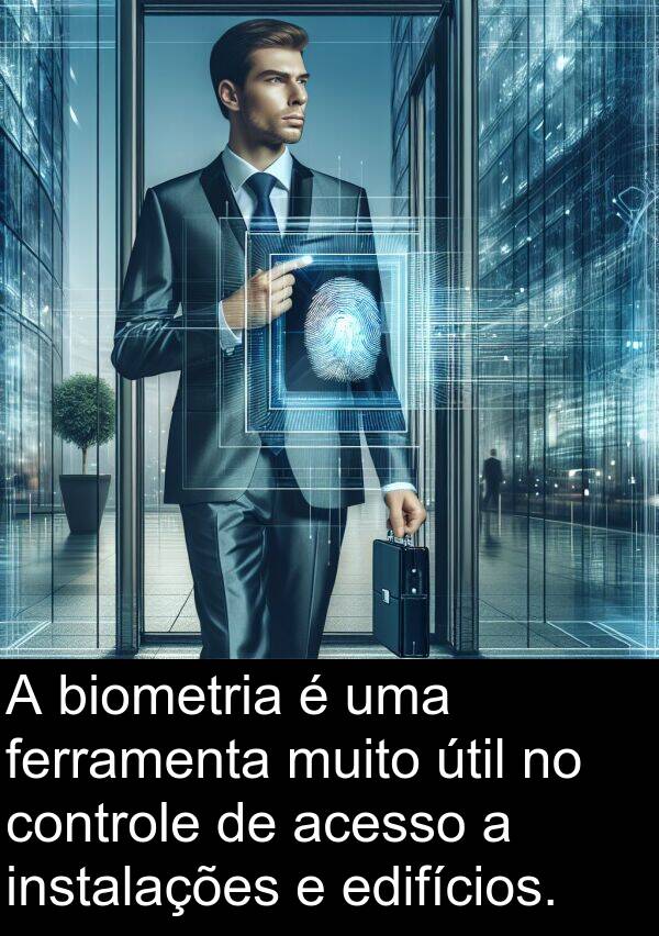 útil: A biometria é uma ferramenta muito útil no controle de acesso a instalações e edifícios.
