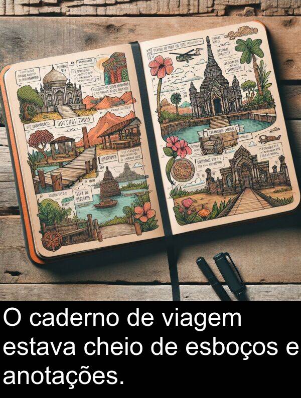 caderno: O caderno de viagem estava cheio de esboços e anotações.