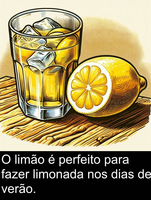 fazer: O limão é perfeito para fazer limonada nos dias de verão.