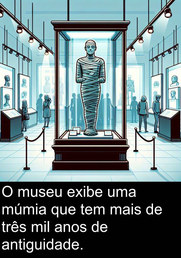 mil: O museu exibe uma múmia que tem mais de três mil anos de antiguidade.