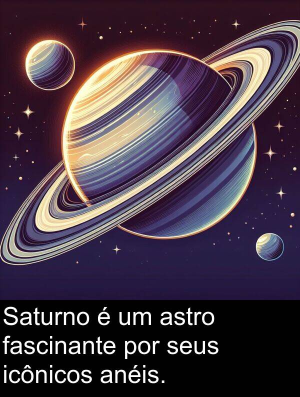 por: Saturno é um astro fascinante por seus icônicos anéis.