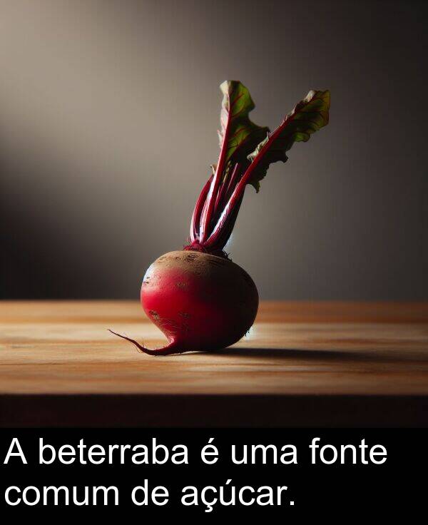 uma: A beterraba é uma fonte comum de açúcar.