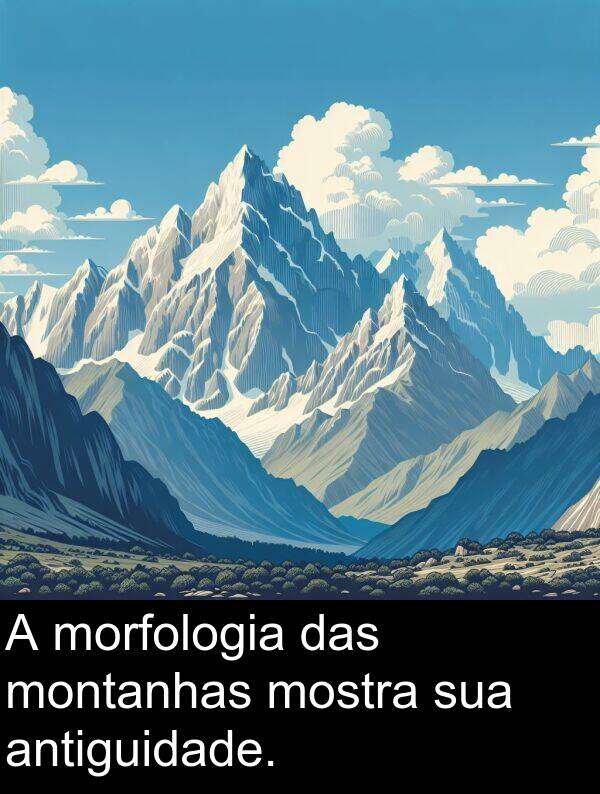 sua: A morfologia das montanhas mostra sua antiguidade.