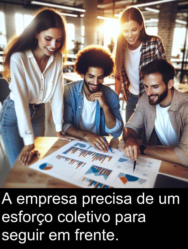 precisa: A empresa precisa de um esforço coletivo para seguir em frente.