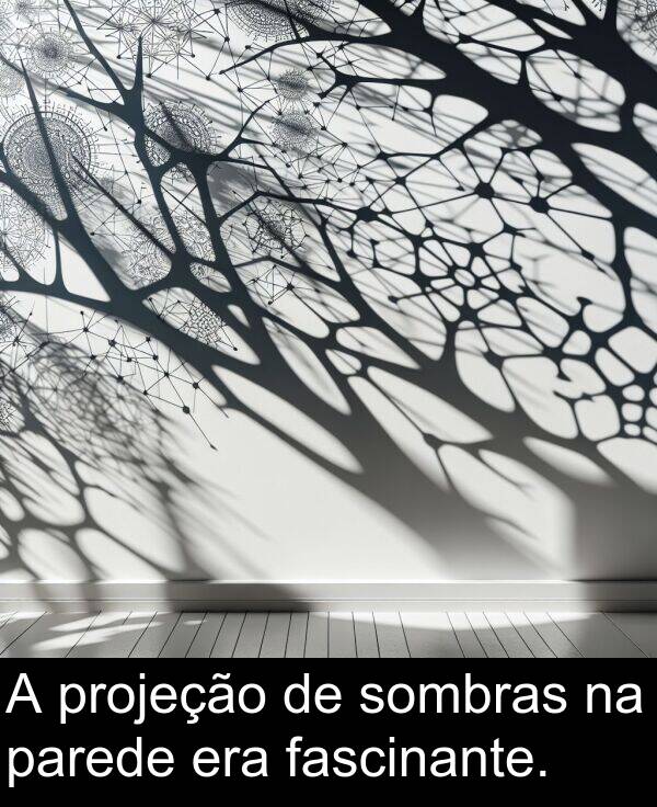 parede: A projeção de sombras na parede era fascinante.