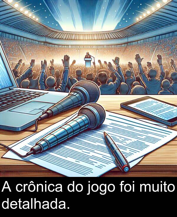 muito: A crônica do jogo foi muito detalhada.