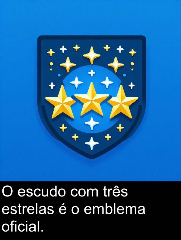 oficial: O escudo com três estrelas é o emblema oficial.