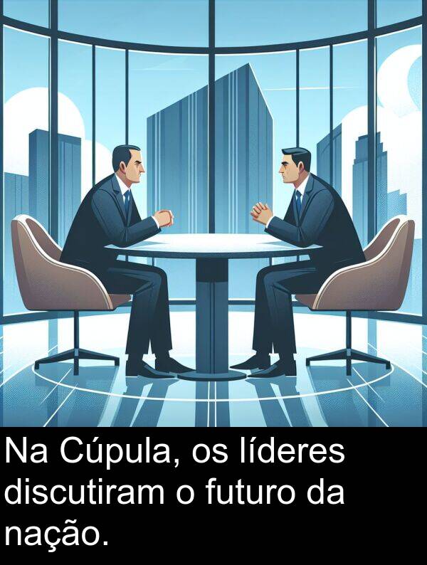 nação: Na Cúpula, os líderes discutiram o futuro da nação.