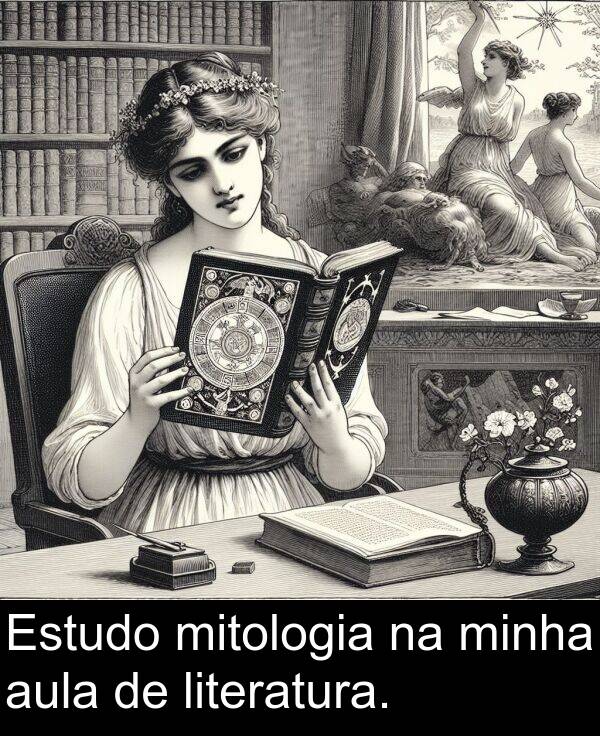 literatura: Estudo mitologia na minha aula de literatura.
