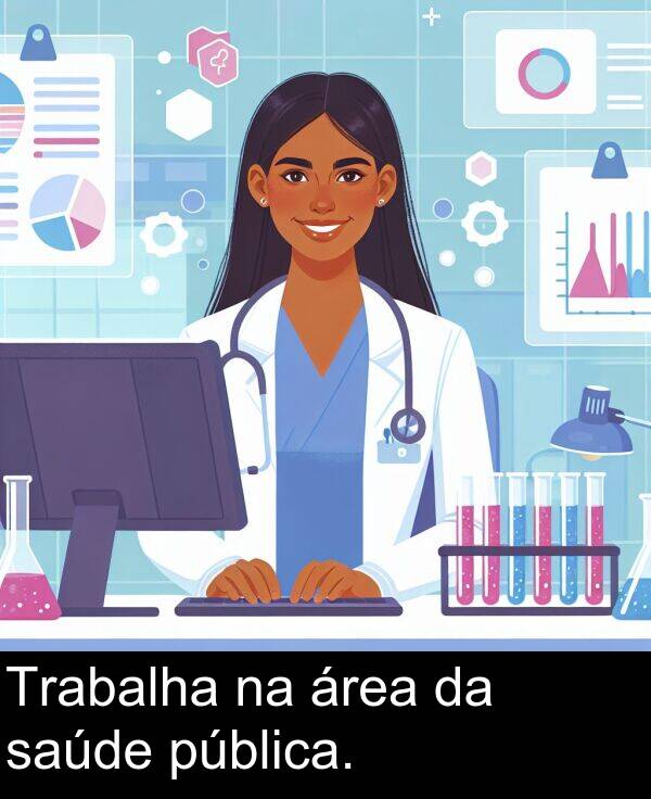 pública: Trabalha na área da saúde pública.