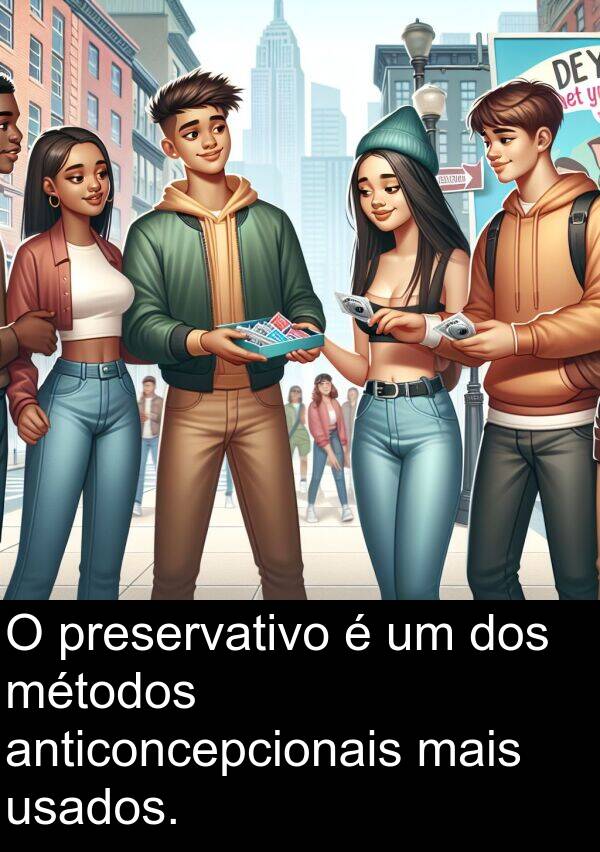 anticoncepcionais: O preservativo é um dos métodos anticoncepcionais mais usados.