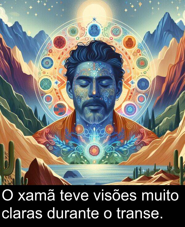 transe: O xamã teve visões muito claras durante o transe.