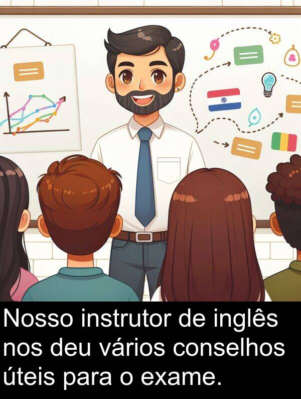 vários: Nosso instrutor de inglês nos deu vários conselhos úteis para o exame.