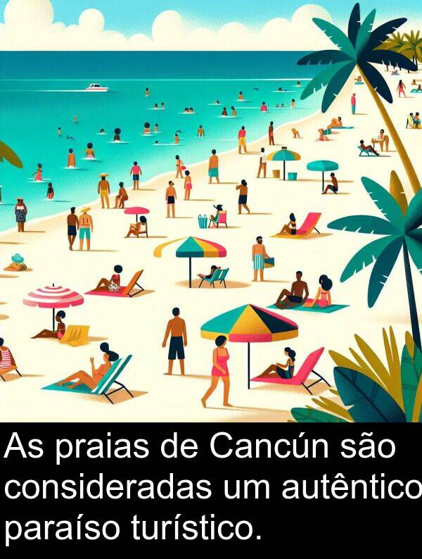 paraíso: As praias de Cancún são consideradas um autêntico paraíso turístico.