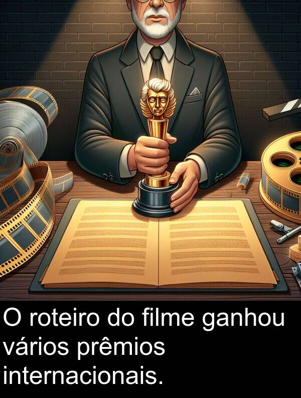 vários: O roteiro do filme ganhou vários prêmios internacionais.
