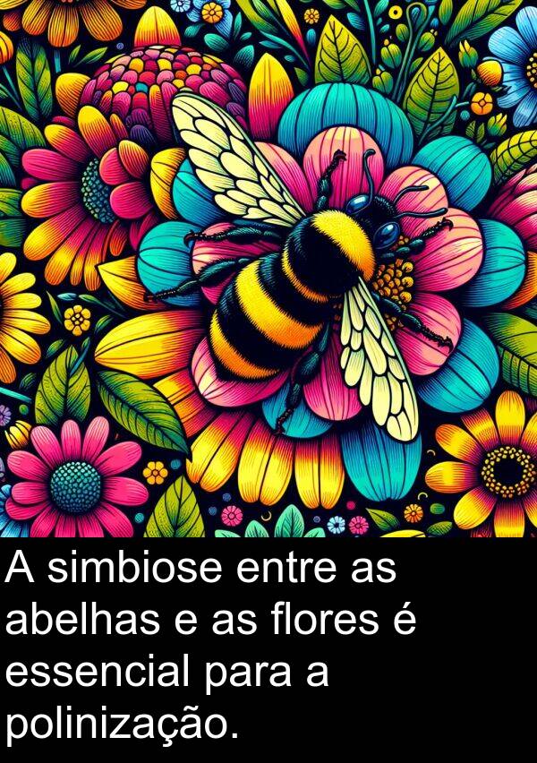 abelhas: A simbiose entre as abelhas e as flores é essencial para a polinização.