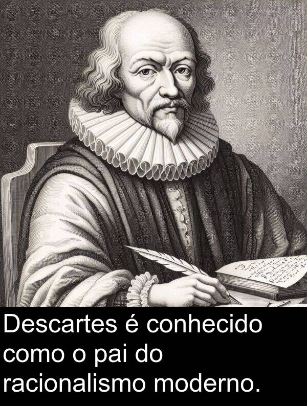 pai: Descartes é conhecido como o pai do racionalismo moderno.