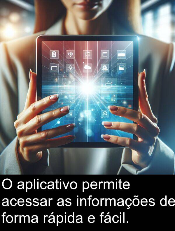permite: O aplicativo permite acessar as informações de forma rápida e fácil.