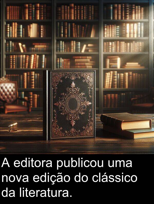 literatura: A editora publicou uma nova edição do clássico da literatura.