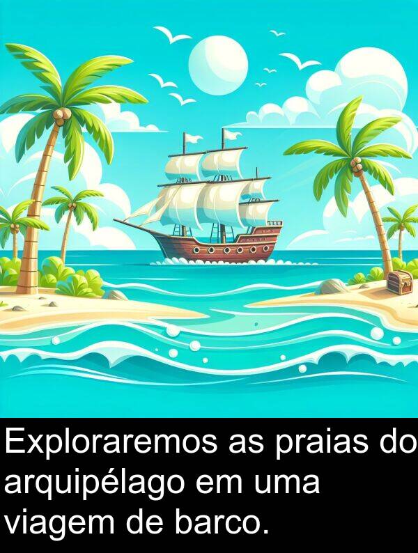 praias: Exploraremos as praias do arquipélago em uma viagem de barco.