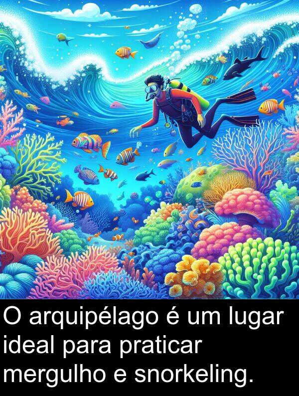 arquipélago: O arquipélago é um lugar ideal para praticar mergulho e snorkeling.