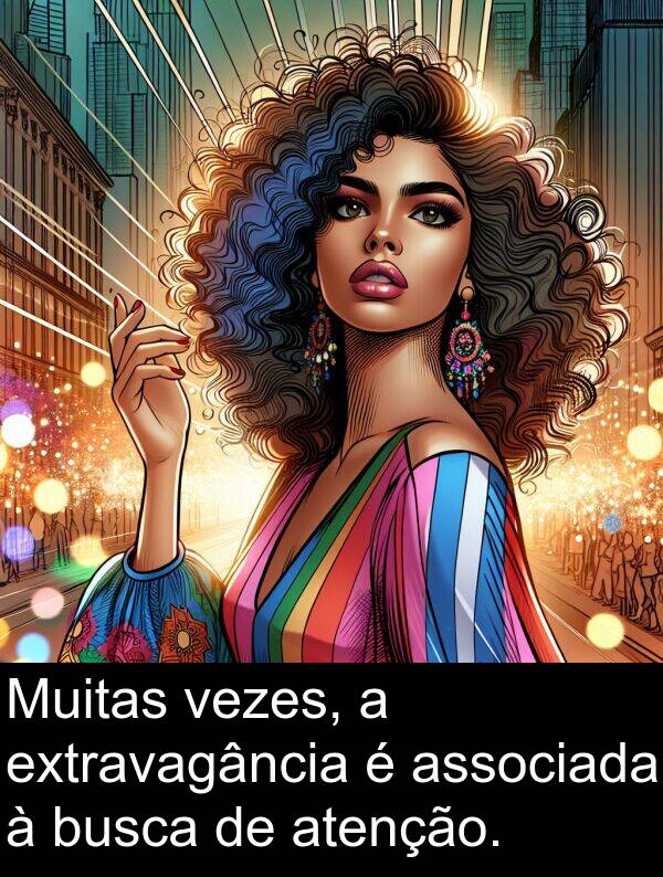 atenção: Muitas vezes, a extravagância é associada à busca de atenção.
