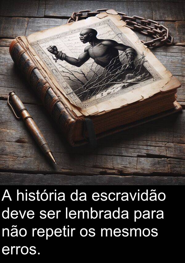 escravidão: A história da escravidão deve ser lembrada para não repetir os mesmos erros.