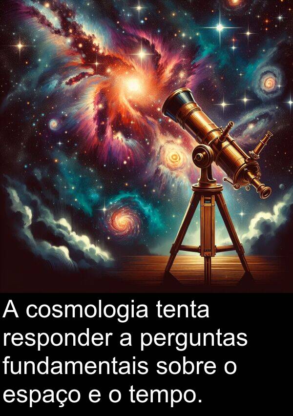 espaço: A cosmologia tenta responder a perguntas fundamentais sobre o espaço e o tempo.