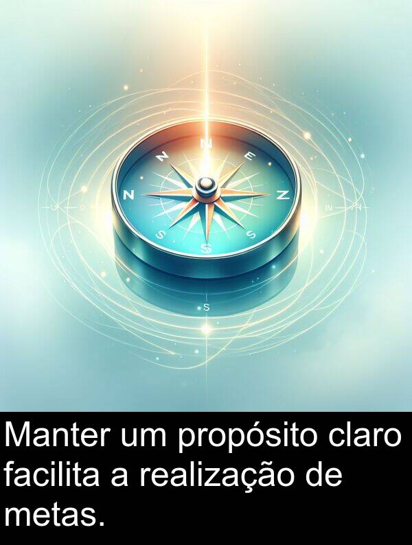 realização: Manter um propósito claro facilita a realização de metas.
